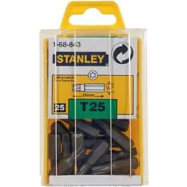 25 Torx T25 bits 1/4 inch 25 mm Stanley 1-68-843 Budget