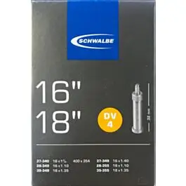 Schwalbe fiets binnenband 16/18 inch DV 4 Beperkte Voorraad