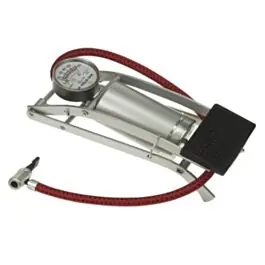 Voetpomp met manometer Perel AFP01 Nieuwe Collectie