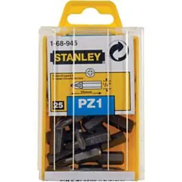 25 PZ1 bits 1/4 inch 25 mm Stanley 1-68-945 Premium