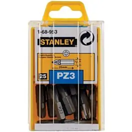 25 PZ3 bits 1/4 inch 25 mm Stanley 1-68-953 Populair