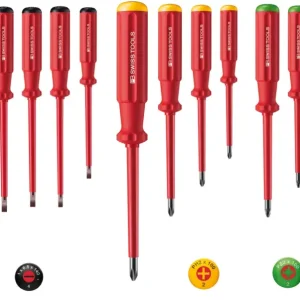 Superprijs 12 dlg. PB schroevendraaierset 1000V- VDE, met 175-0 spanningzoeker, actie !