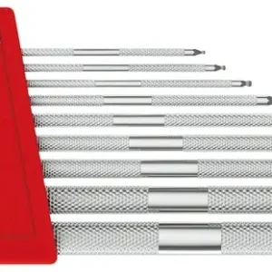 Finale Uitverkoop PB 3212.LH-10 set inbussleutels met ronde gekartelde greep, Aktie !!