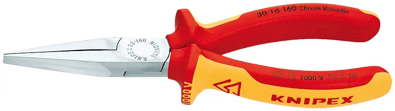 Must-Have Knipex 30 16 160 langbektang verchr.platte bek 160 mm VDE