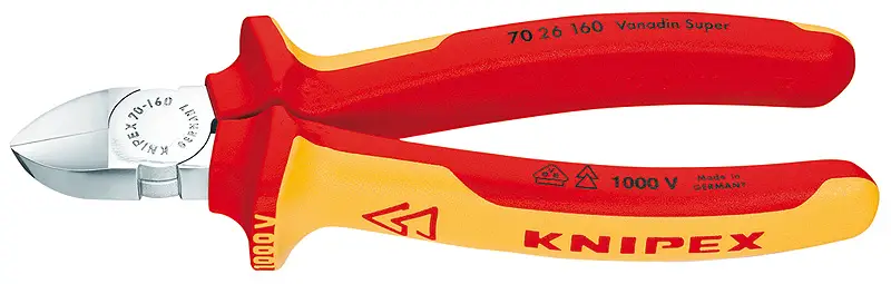 Knipex 70 26 160 zijsnijtang verchr./comfort 160 mm VDE Finale Uitverkoop