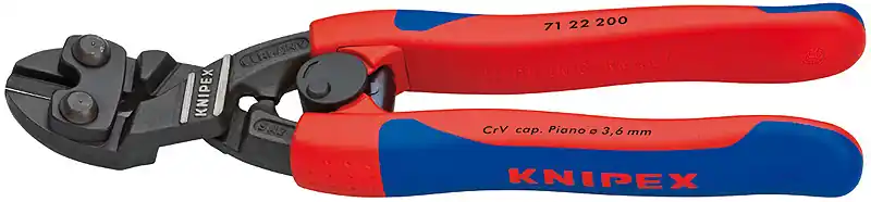 Knipex 71 22 200 boutensnijtang cobolt 20ø gebogen kop Limited Edition