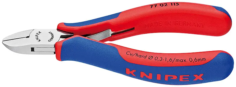 Knipex 77 02 115 zijsnijtang ronde kop + facet 115 mm Handgemaakt