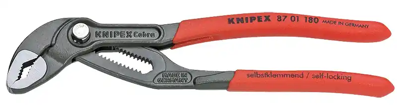 Knipex 87 01 180 waterpomptang Cobra gepolijst 180 mm Speciale Aanbieding