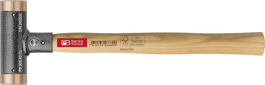 PB306.32Cu Terugslagvrĳe koperen hamer Geld-Terug-Garantie