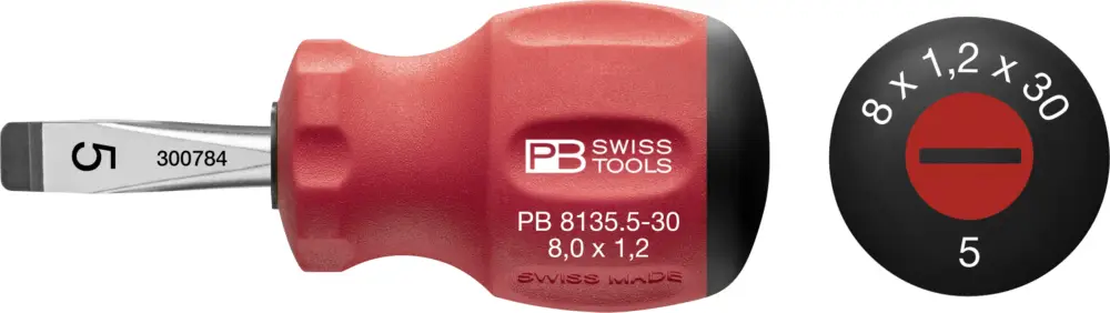 Populair PB 8135.6-30 Stubby schroevendraaier