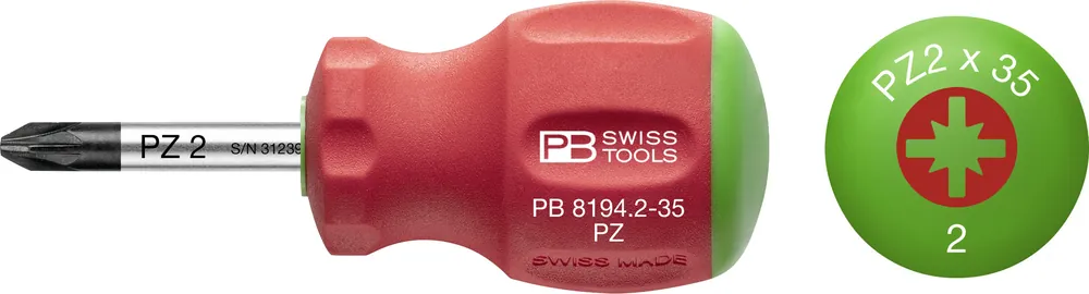 Populair PB 8194.2-35 Stubby schroevendraaier Pozidriz