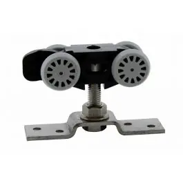 284/RVS-Hangrol met bevestigingsplaat (kunststof body) Favoriet