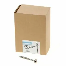 Weekendaanbieding Hoenderdaal Spaanplaatschroef RVS platverzonken kop PZ3 deeldraad 6.0X60/35 (per 100 stuks)