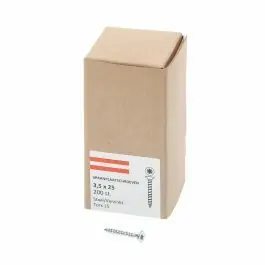 Weekendaanbieding Hoenderdaal Spaanplaatschroef verzinkt platverzonken kop TX15 voldraad 3.5X25 (per 200 stuks)