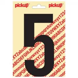 Weekendaanbieding Plakcijfer Nobel 150mm zwart 5