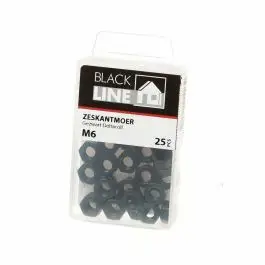 Weekendaanbieding Hoenderdaal Moer zwart din934 M6 Verpakt per 25 stuks