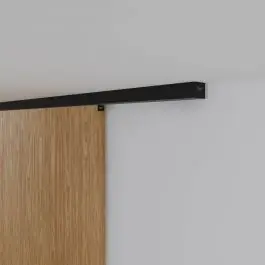 Wereldwijde Verzending Argenta Xperta schuifdeursysteem 4m rail - Zwart - Plafondmontage opbouw - Enkele deur - Deurophanging inbouw manual fix - Set Eindkappen