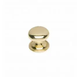 Aanbieding Meubelknop padd. ø 35 mm achterplaat mess. ge