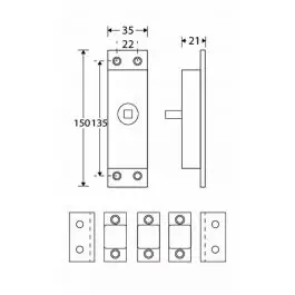 Wereldwijde Verzending Mi Satori Krukespagn. LS rechthoek universeel MMZ