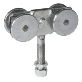 Wereldwijde Verzending Henderson 301 zwaar schuifdeursysteem - wandmontage - stalen deur - garnituur 56A Staal - dubbele deur - rail 6000mm - max 300 kg