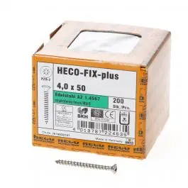 Weekendaanbieding Heco Spaanplaatschroef lenskop RVS A2 pozidriv FIX-plus 4.0x50mm (per 200 stuks)