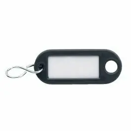 DX® Sleutellabel met ophangoog en S-haak kunststof grijs zak à 100 stuks Laatste Versie